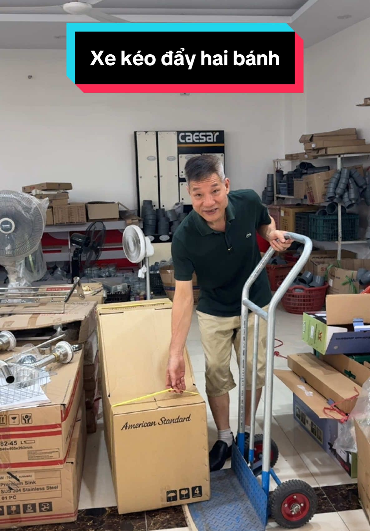 Xe đẩy hàng 2 bánh tải trọng 200kg bánh cao su đặc chạy êm khung ống kẽm xe soay 360• #xechohang2 bang #xekeoday #xuhuong #thinhhanh 
