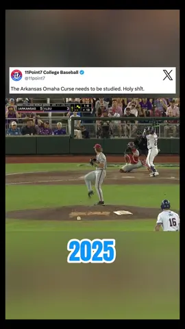 The Omahogs are officially cursed. 😩 #baseball #collegebaseball #ncaa #sports #arkansas 