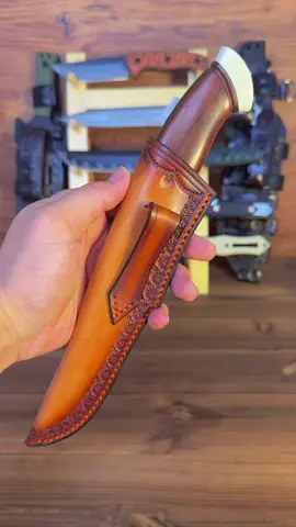 A knife with the design concept of feathers.#foryou #knife #blade #outdoorknife #camping #hunting #cuteknife 
