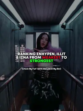 RANKING ENHYPEN, ILLIT & IZNA FROM WEAKEST TO STRONGEST #enhypen #illit #izna #ranking #kpopranking #talent