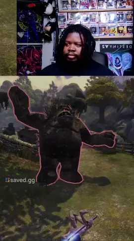 The hero battles a massive, spiky troll, dodging attacks and landing blows in a desperate fight for survival. #Fable #RPG #TrollFight #Gaming #BossBattle