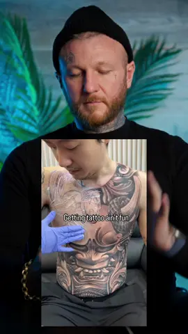 which body part was the most painful to get tattooed? 🤔 by @jay1tatts 🤯 #tattooartist #tattooreactions #tattooideas