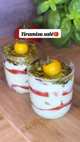 Tiramisu salé aux tomates😋🍅#recette #tiramisu #cuisine #pourtoi #recettefacile 