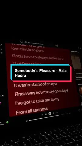 #somebodypleasure #azizhedra #songlyrics #liriklagu #spotify #foryou #fyp 