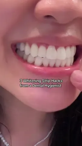 Whitening strips are not bad for you as long as they are not overused. For those who like whitening strips, I love these hacks to reduce sensitivity, maximize the effectiveness of the strips, and keep them in place! I like to use @Crest whitening strips once a month for maintenance! #whitening #teeth #fyp #dentalhygienist #hacks #tipsandtricks #whiteningteeth #teethtok #dentistry #coffeelover 