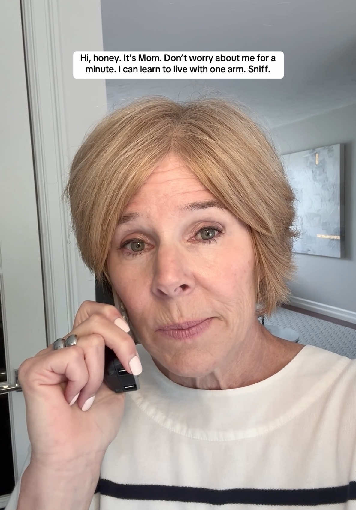 Hi honey. Be sure to light a candle for that supply teacher you had for two weeks when you were in kindergarten. She’s the one who matters here. Sniff.#comedyreels #funnyvids #relatablecomedy #doctors #funnymoms #comediansoftiktok #hypochondriac #hilarious #grownkids 