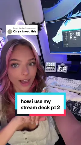 Replying to @doc How i use my stream deck pt 2 #lindseyszn #pcsetup #setuptour #techgirl #gamer #techbaddie #egirl #techtips #tecktok #elgato @Elgato #streamdeck 