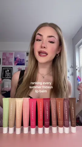 THE FINAL RANKING @Summer Fridays #summerfridays #summerfridayslipbalm #lipbutterbalm #ranking #lippies #lipbalmaddict #fyp 