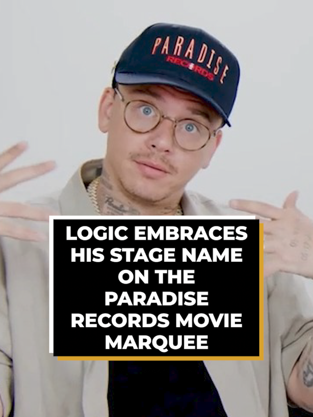 @logic embraces his stage name on the #ParadiseRecordsMovie marquee @liamtcrowley #logic #paradiserecords