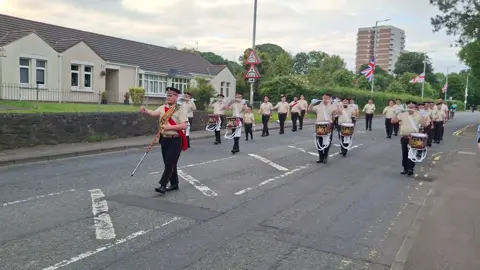 imperial Guards Flute Band on parade on Wednesday 18th June for the 3rd Annual Whitehouse Williamite Historical Society parade to Gideons Green 