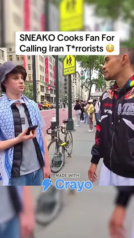 SNEAKO Cooks Fan For Calling Iran T*rrorists 😳 #streamer #streamerclips 