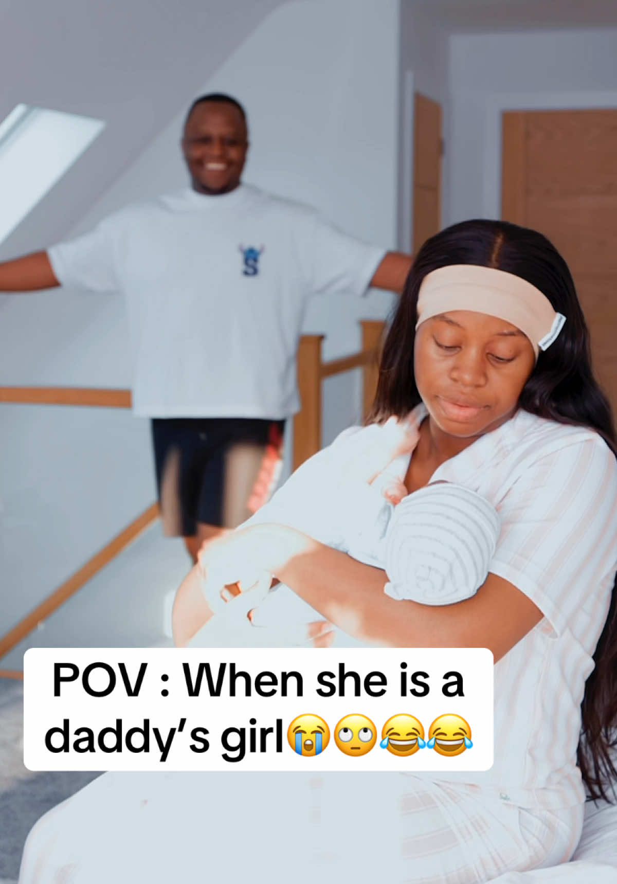 POV : When she is a daddy’s girl😭🙄😂😂#fyp #viral #newborn #foryou #baby 