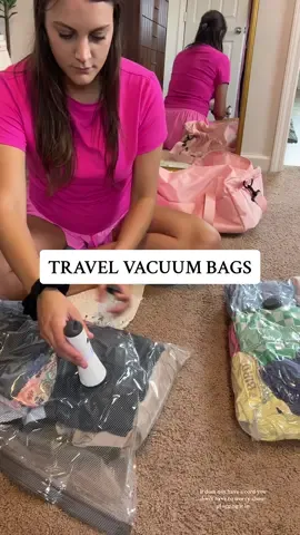 Travel vacuum seal bags with cordless vacuum! #travelhack #packinghack #vacuumsealbags #vacuumbags #savesuitcasespace #howtopackasuitcase #overpacker #tiktokshopfinds #tts #dealsforyoudays #christmasinjuly #vacationhack #howtosavespace #cordlessvasuum #wirelessvacuum #smallvacuum #portable 