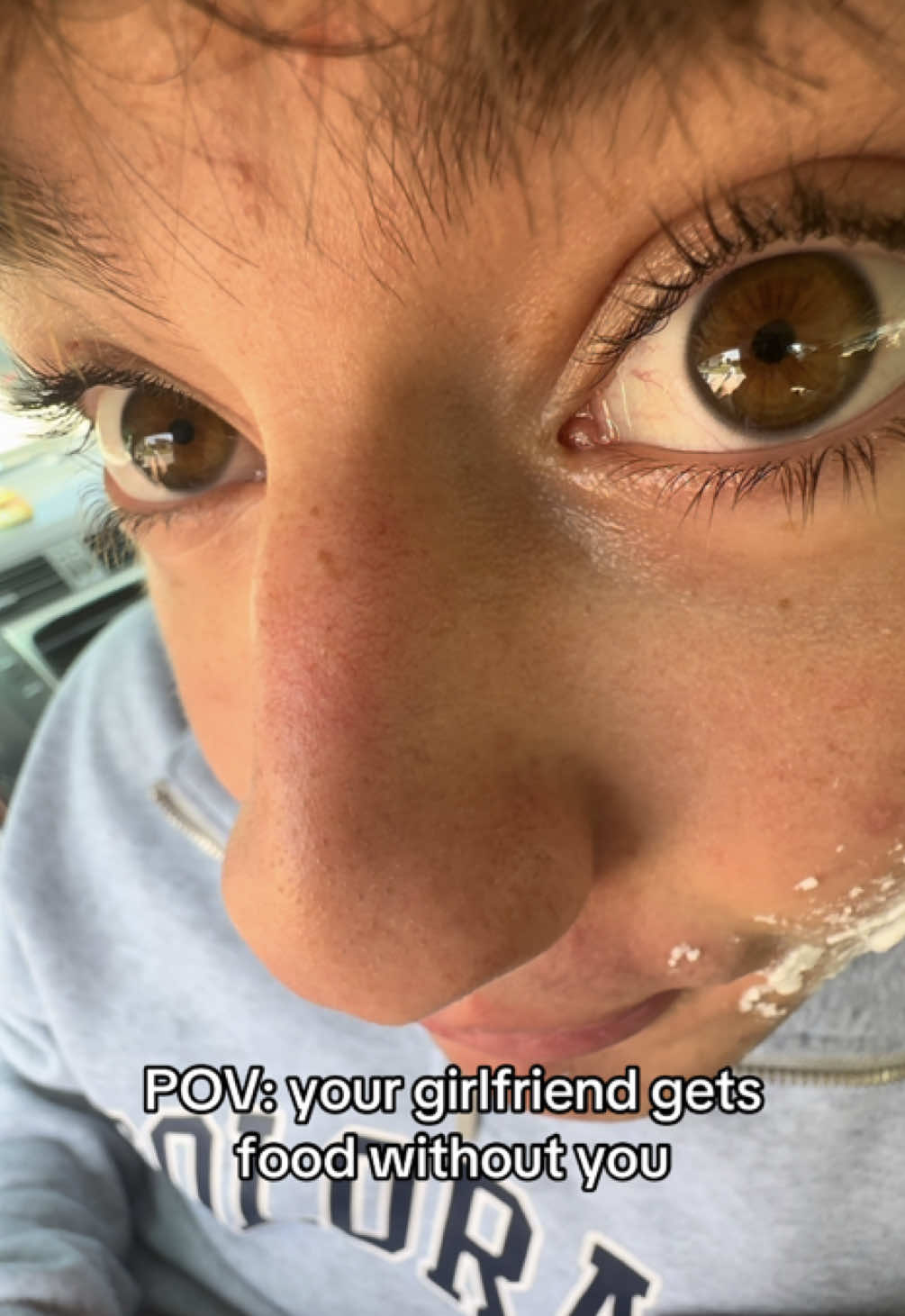 She eats without me?? 😱😞 #relatable #foryou #fyp #viral #real #comedy #girlfriend #boyfriend #food 
