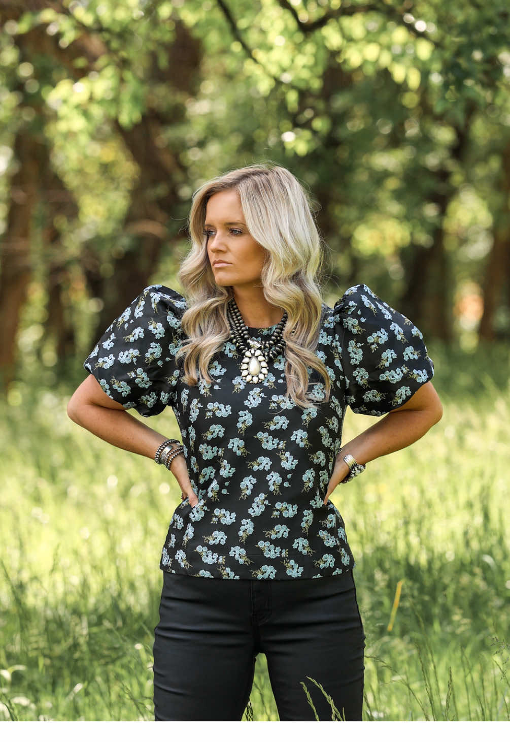 accessories like armor, style like fire- the definition of an American (@Hespera Jewelry Designs) woman🔥 #westernfashion, #westernwear, #westernstyle, #nativeamerican, #hespera, #fyp, #foryoupage, #fashion,  #creatorsearchinsights,  #westernchic, #fashiontutorials, #chicstyle, #westernfashion, #cowgirloutfits, #navajopearls, #stockshowfashion 