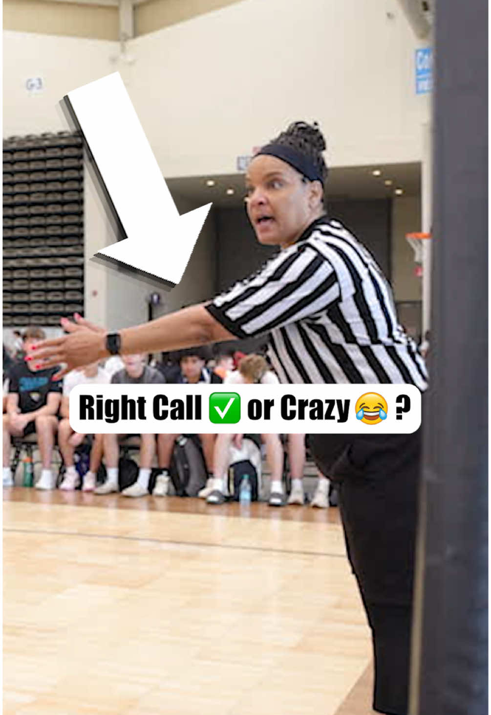 Right call✅ or crazy😂? Never saw this happen before🤔 #basketball #sportsvideography #referee 