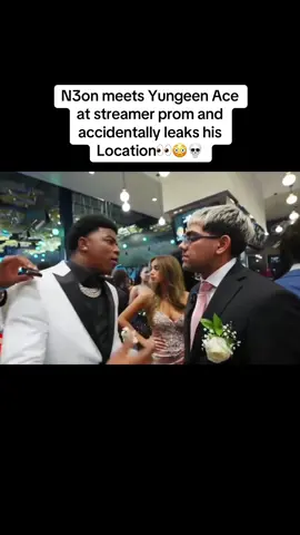 N3on meets Yungeen Ace at streamer prom and accidentally leaks his Location👀😳💀 #fyp #n3on #foryou #viral #explore #yungeenace #yungeenaceedits #yungeenacemusic #fypシ #foryoupage #explore #streamerprom #streamerclips 