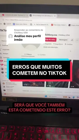 Respondendo a @Clickbuy USA não cometa o erro de postar em inglês do Brasil. #cartomante #monetizar #faturando 