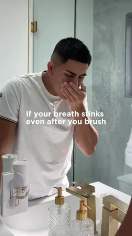 4 steps that will help with that 1. Dental floss 2. Tounge scrapper 3. Mouthwash 4. Toothbrush  #hygiene #badbreath #toungescrapper #fyp #menshygiene 