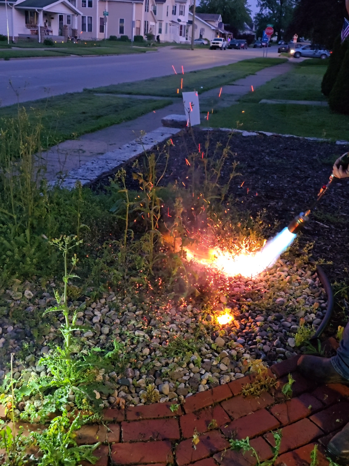 my neighbor's gotta love me 😂. #torch #flame #burner #tiktokshoprestock #outdoorfun #tiktokshopcreatorpicks #spotlightfinds #creatorboostcamp #ttslevelup #ttshome #refreshyourspace #tiktokshopsummerturnup #ifyouknowyouknow #dealsforyoudays 