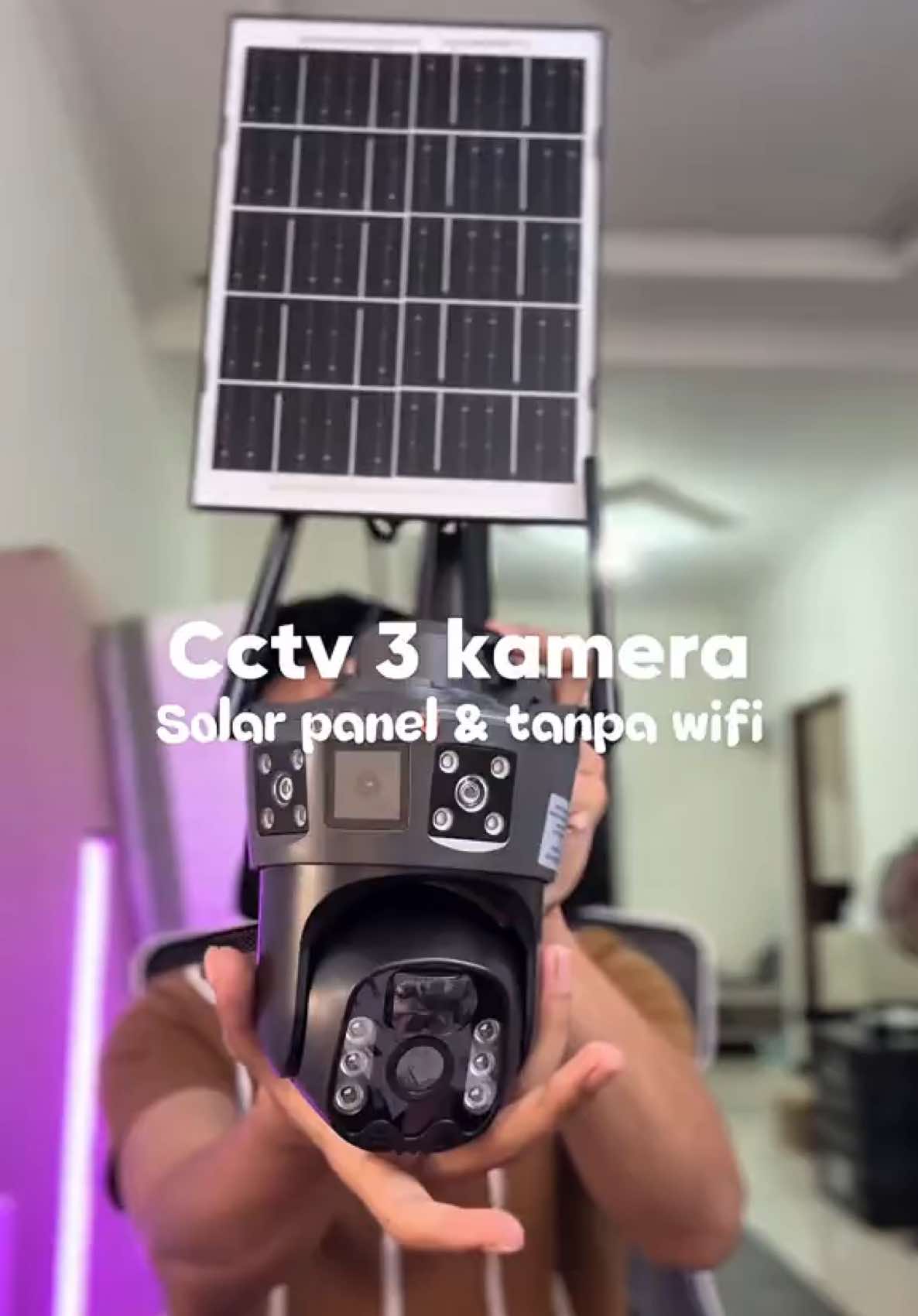 Cctv tenaga surya tanpa listrik dan bisa menggunakan kartu bisa bisa di pasang dimana aja #cctvtenagasurya #cctvunevision #cctv5g #cctvcamera #cctvtanpawifi #cctvsimcard 