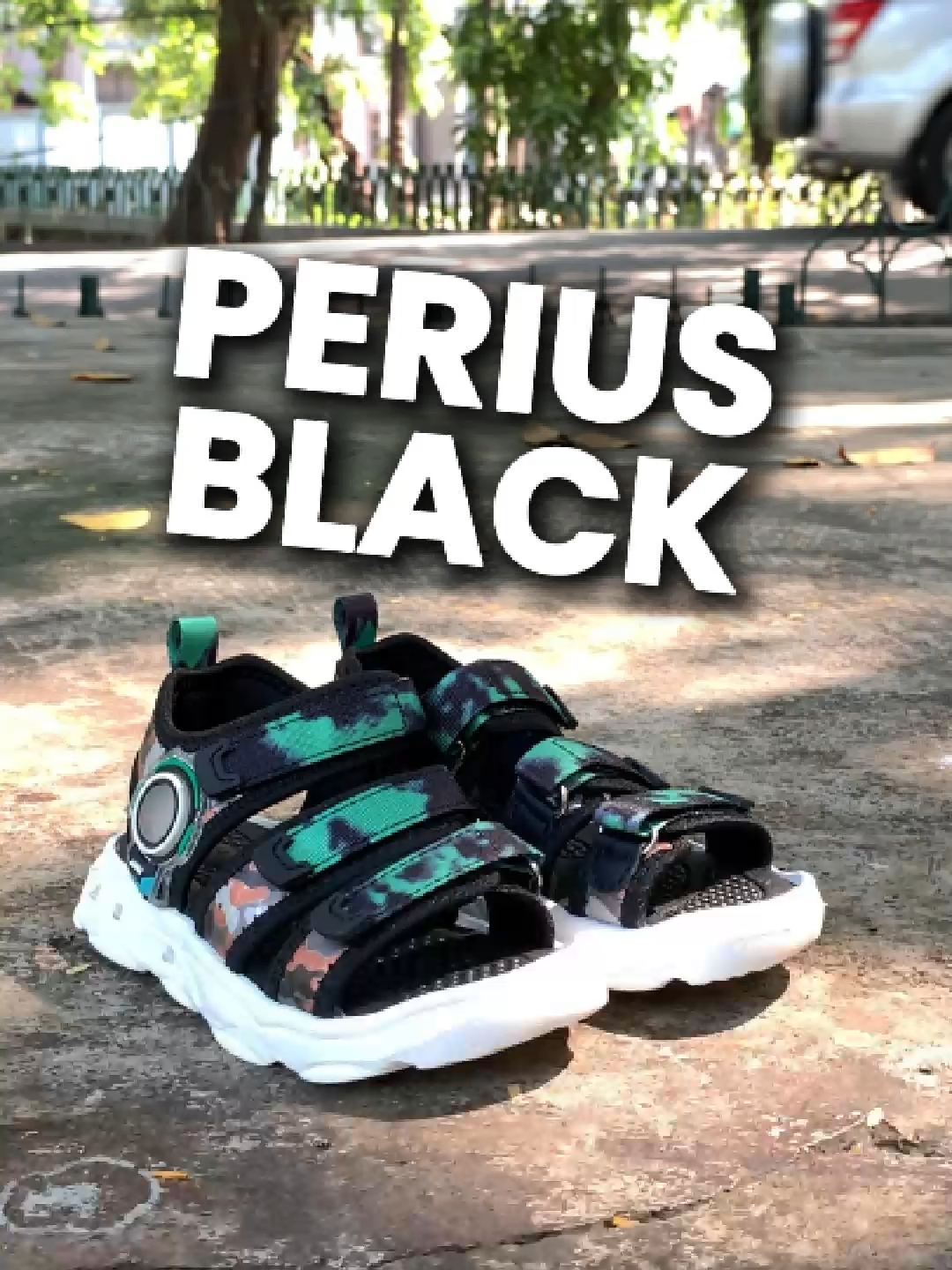 Warna hitamnya keren, gayanya santai ✨ PERIUS BLACK cocok banget dipadukan sama outfit apa pun buat si kecil jalan-jalan! 👣🖤 ➡️ Ready stock, yuk langsung order sekarang! #dans #dansshoes #sepatudans #sepatusneakers #sepatuanak #sepatuviral #fyp #rekomendasisepatuanak #sepatuanaklakilaki #sandalled #sandalanak #rekomendasisandalanak