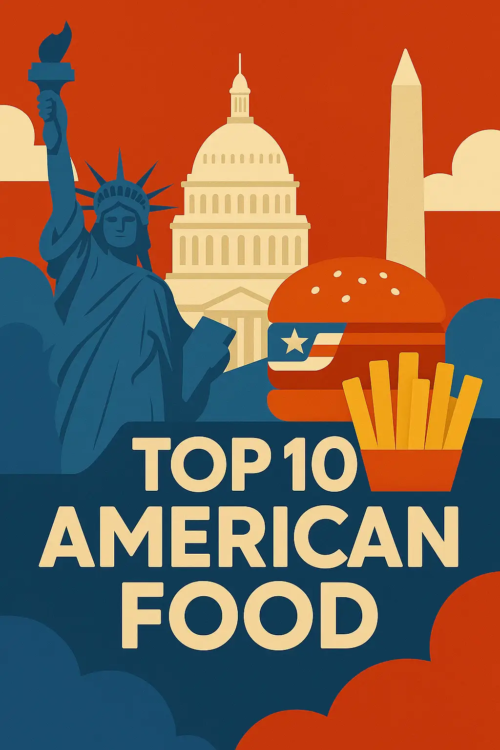 #Top10AmericanFood #USAfood #AmericanCuisine #ComfortFood #Foodie #FoodRanking #Tasty #BurgerLovers #FriedChicken #MacAndCheese #fyp 