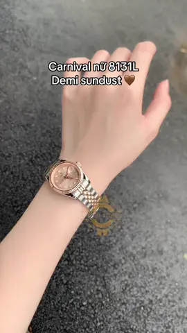 📍New Item Carnival nữ 8131L  Mặt sundust siêu sang, phối cùng dây demi khỏi chê 😚😚😚  #donghonu #donghocarnival #fyp #xuhuong #donghodeotay 