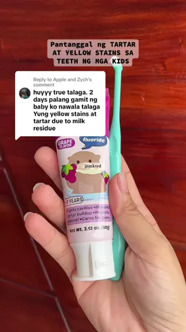 Replying to @Apple and Zych ito lang pala makakatanggal sa tartar at yellow stains sa teeth ni baby basta consistent lang sa paggamit🥰 #toothpaste #toothpasteforkids #kidstoothpaste #tartar #yellowteeth #healthyteeth #fluoride #hegerbabytoothpaste #kiddieteethdefendertoothpaste #hegerbaby #hegerbabysheromom #momlife #momcreator #oral #oralhealth #oralhygiene #oralcare 