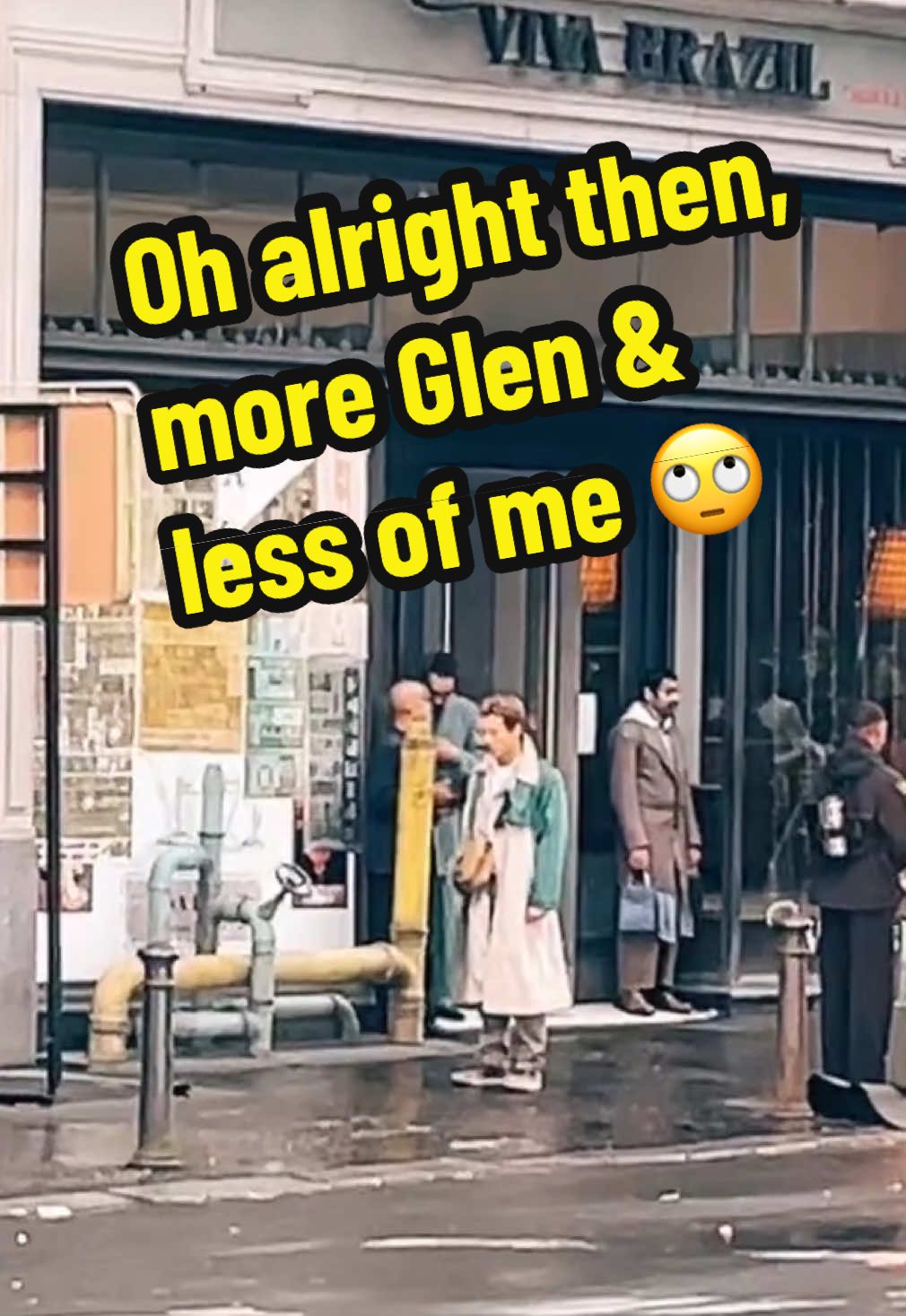 Glen Powell spotted in Glasgow.  Director JJ Abrams on set and Glen Powell in shirt is his body double. filming Ghostwriter in Glasgow today. #glenpowell #glasgow #filming #ghostwriter #glenpowelltoday  #glenpowellglasgow Where is the Glen Powell cowboy shirt today