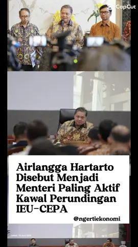 Direktur Jenderal Perundingan Perdagangan Internasional, Djatmiko Bris Witjaksono, yang menyampaikan apresiasinya atas dukungan Airlangga Hartarto dalam Perundingan dagang antara Indonesia dan Uni Eropa (IEU CEPA) yang telah mencapai tahap akhir berkat keterlibatan langsung Menteri Koordinator Bidang Perekonomian Airlangga Hartarto tersebut. Djatmiko juga menyebutkan bahwa Airlangga sebagai satu-satunya menteri yang terjun langsung dalam proses perundingan yang telah berlangsung sebanyak 19 putaran selama sembilan tahun itu. Menurut Djatmiko, pertemuan tersebut tidak hanya memperkuat posisi Indonesia dalam perundingan, tetapi juga menghasilkan kesepahaman awal yang menjadi dasar penyusunan dokumen hukum perjanjian. Menurut sobat economist gimana? Yuk sharing di kolom komentar.  #ieucepa #eropa #negosiasi #perundingan #airlangga #ekonomi #fyp 