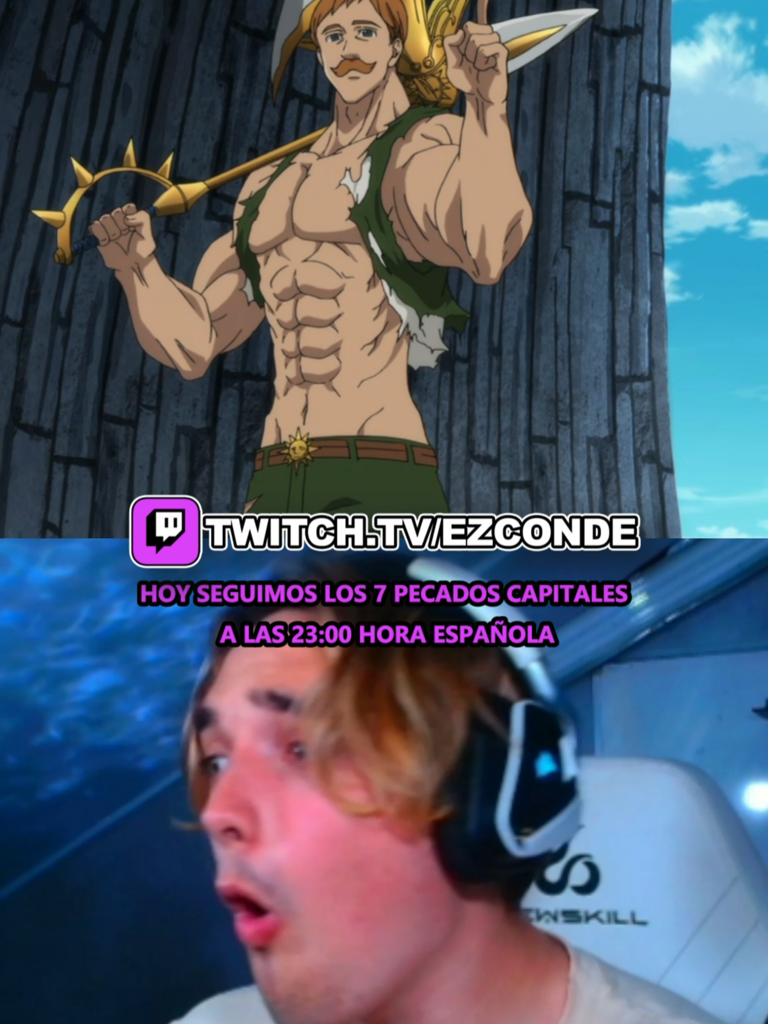 EL MOMENTO MAS EPICO DE LOS 7 PECADOS CAPITALES, LA APARICION DEL PECADO DEL ORGULLO #ezconde #streamer #reaccion #twitch #nanatsunotaizai #7pecadoscapitales #anime #meliodas #ban