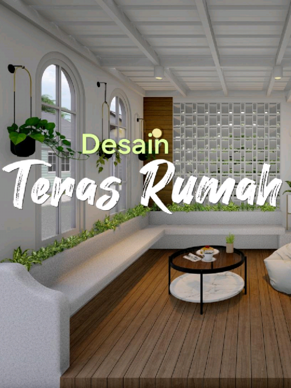 Inspirasi Desain Teras Rumah Aesthetic 🍃 #desainrumah #terasminimalis #rumahminimalis #desaininterior 
