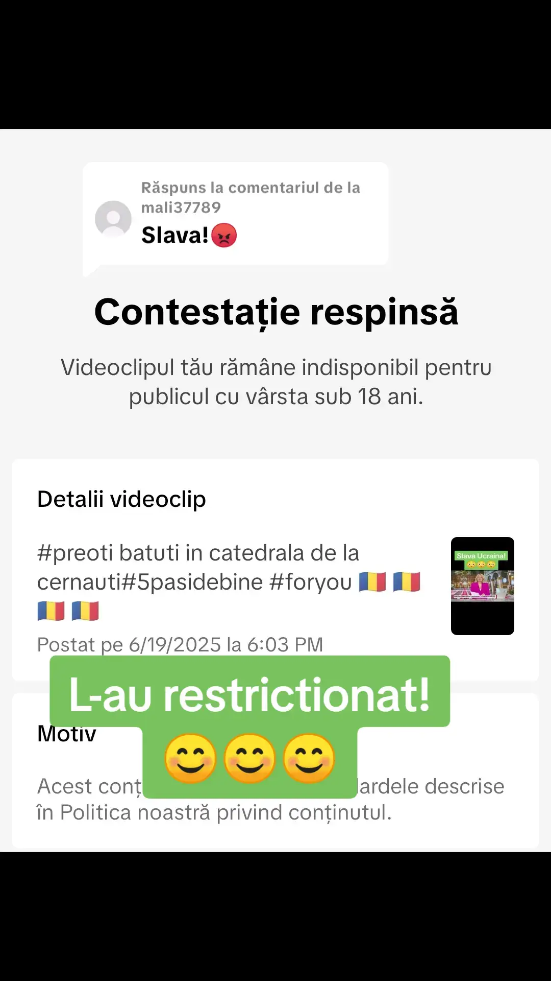 Ca răspuns pentru @mali37789 