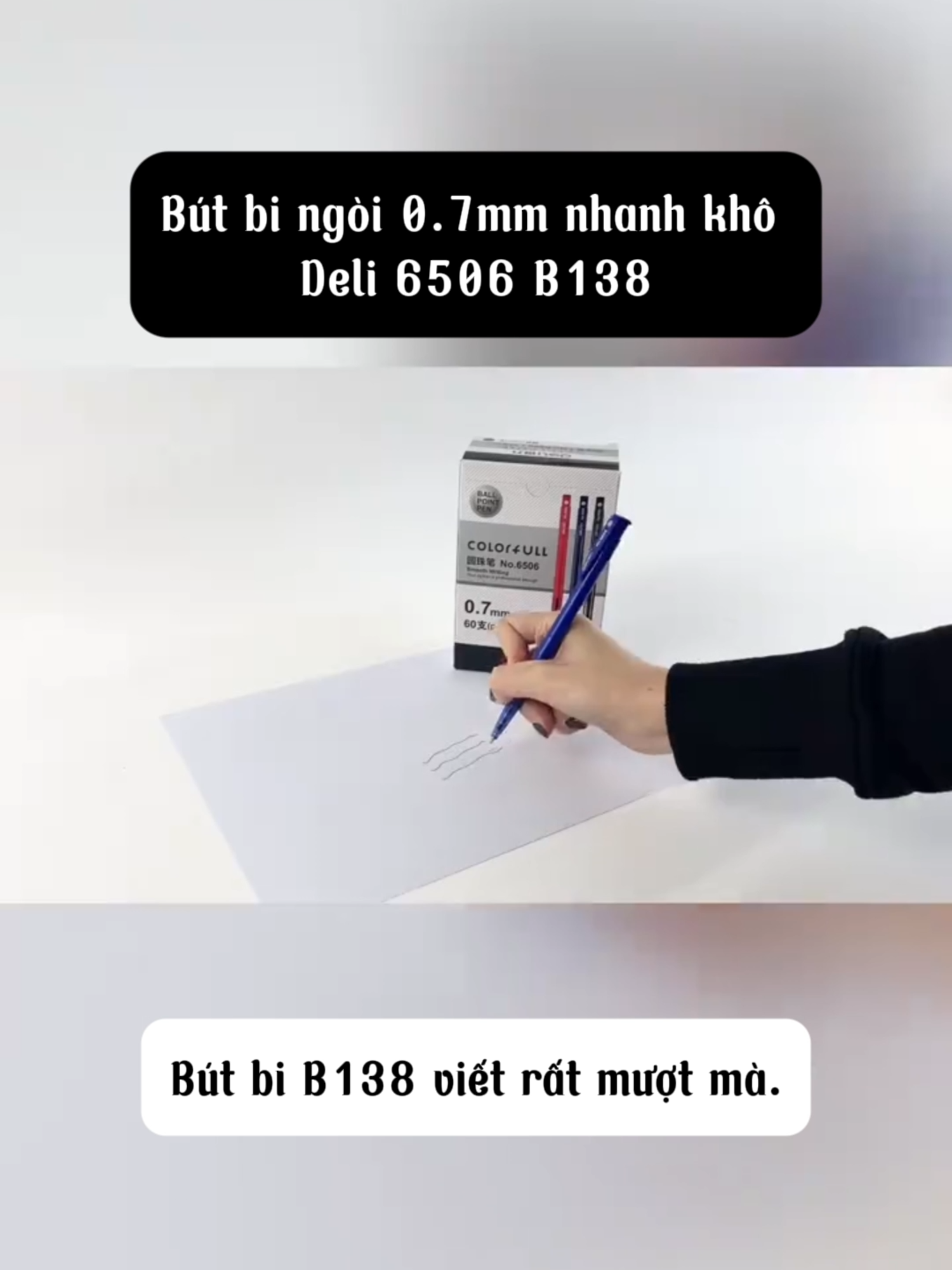 🎥 Bút Bi Deli 6506 – Viết Mượt, Bấm Nhẹ, Dùng Mê! ✍️ Nét 0.7mm – ra mực đều, không thấm, không lem 📎 Thiết kế bấm tiện lợi, có cài bút 🔁 Thay ruột dễ dàng – tiết kiệm, tiện dụng 🎯 Phù hợp học sinh – sinh viên – dân văn phòng! #vanphongpham #but #deli #butbi #xuhuong