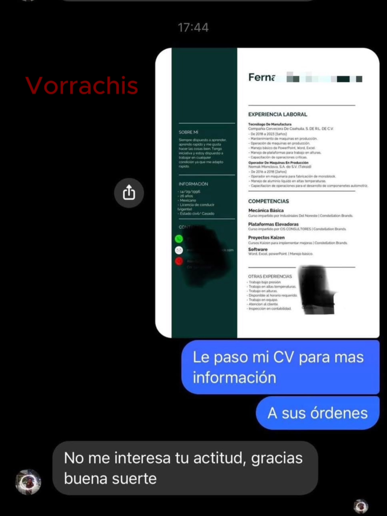 No me interesa tu actitud‼️ #humor #memestiktok #vorrachis