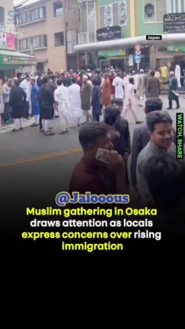 #Japan: A large #Muslim gathering in Osaka has drawn public attention, as locals express growing concerns over rising immigration and visible cultural changes in the region. #Japan #Muslim, #Osaka #immigration #concerns, #cultural shift Japan, rising immigration, Japan, Osaka #news, Japan