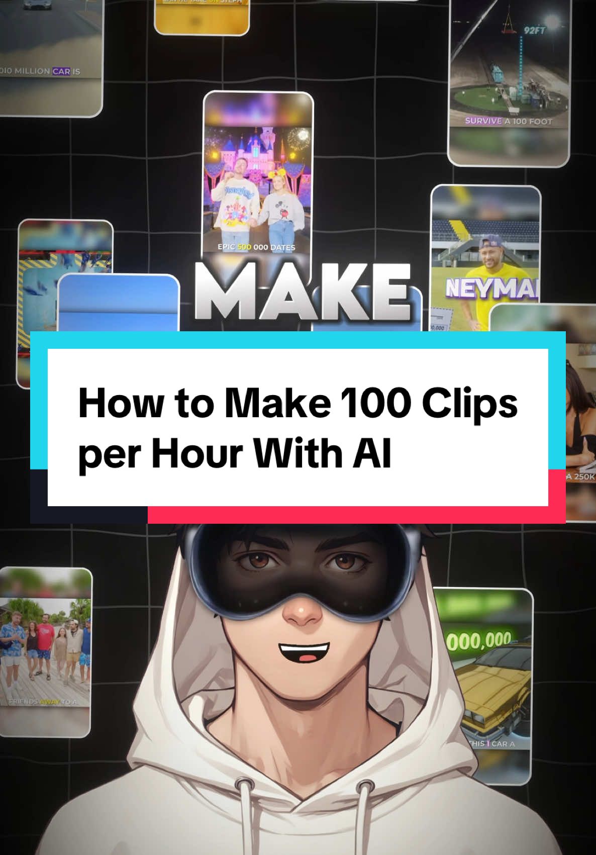 Here’s how I make 100 clips per hour with AI 📲🤔 #tiktokautomation #ai #aitools #contentcreator #makemoneyontiktok 