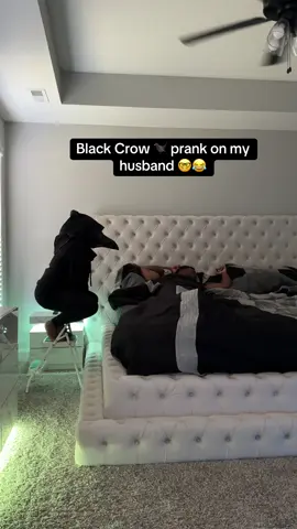 Black crow 🐦‍⬛ Prank on my husband #luckyandtanisha 🇺🇸+🇳🇬 #funny #comedy #couplegoals #usa #nigeria #foryoupage #fyp 