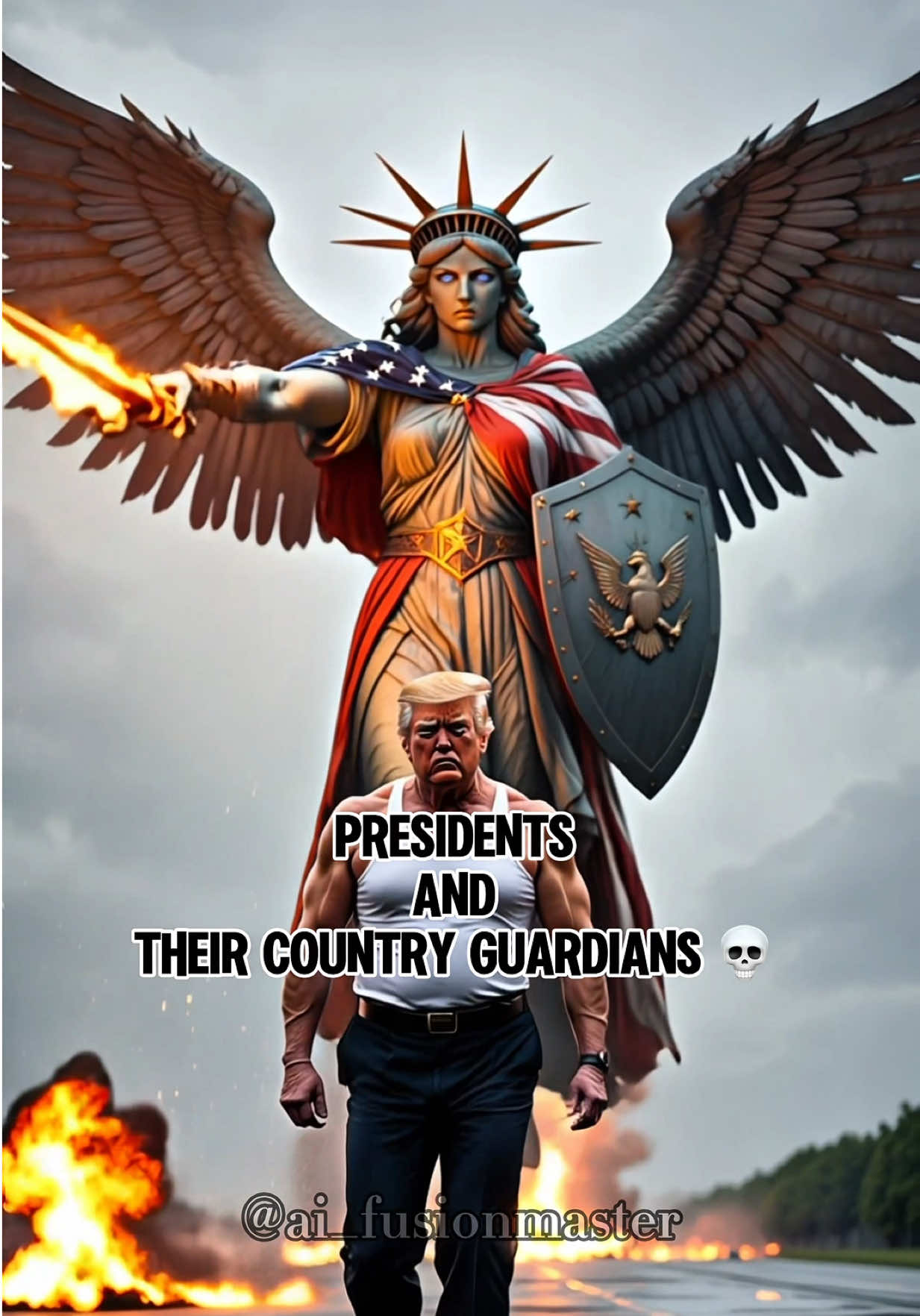 PRESIDENTS AND THEIR COUNTRY GUARDIANS 💀 Create and monetize AI videos like this in 2 clicks — Link in bio 🔥 #countries#aiart 