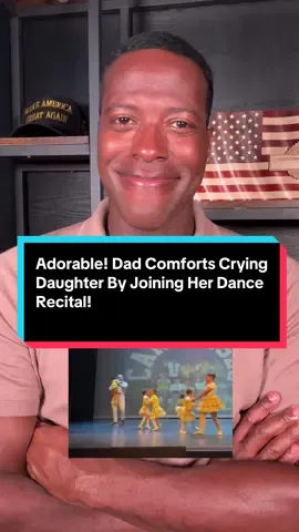 Adorable! Dad Comforts Crying Daughter By Joining Her Dance Recital! #christian #christiantiktok #fatherhood #dadsoftiktok #dad