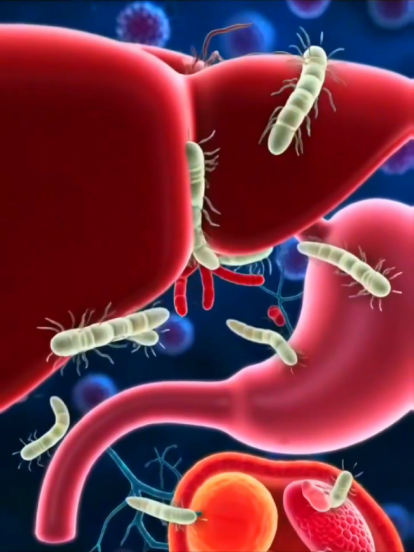 Bacteria and Worms in Liver & Stomach | 3D Animation of Infection Process #Bacteria #Worms #3DAnimation #Stomach #y #growmyaccount #creatorsearchinsight #medmomenton #uktiktok #fyp #forupage #foru #trending #viral 