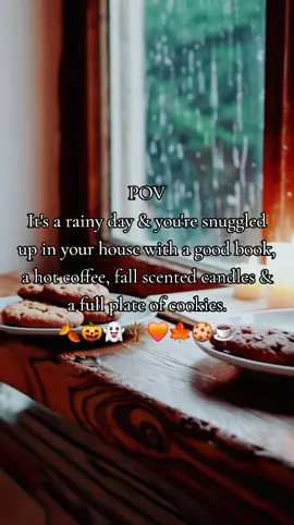 POV ☕️🍪🎃 #pov #cozyvibes #fyp #autumn #fallvibes #autumnvibes #autumnaesthetic #rainyday #fallaesthetic #dreamingoffall #festive #tagsomeone 