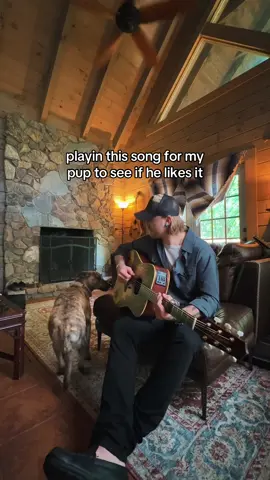 yall think he’s my biggest fan or just stuck here?  #country #dog #countrymusic #charts #acoustic 