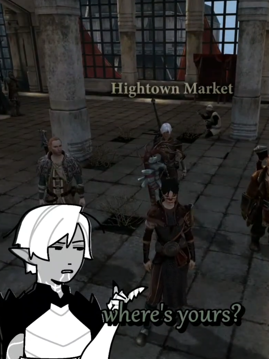 good one, Fenris! 👈😎 #dragonage #dragonage2 #fenrisdragonage #varrictethras 