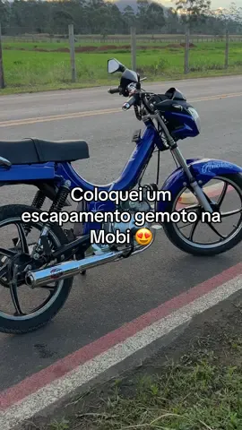 Coloquei um escapamento gemoto na Mobi 😱 #victormatheus🔥 #mobi #gemoto 