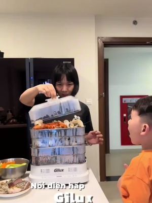 Hấp hải sản thậtđơn giản với nồi hấp 3 tầng Gilux GLD99