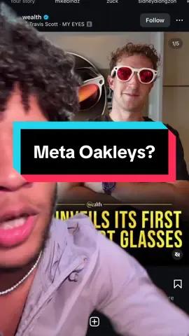 Meta just announced smart Oakley’s?? #carterpcs #tech #techtok #techfacts #metaoakley #metarayban 