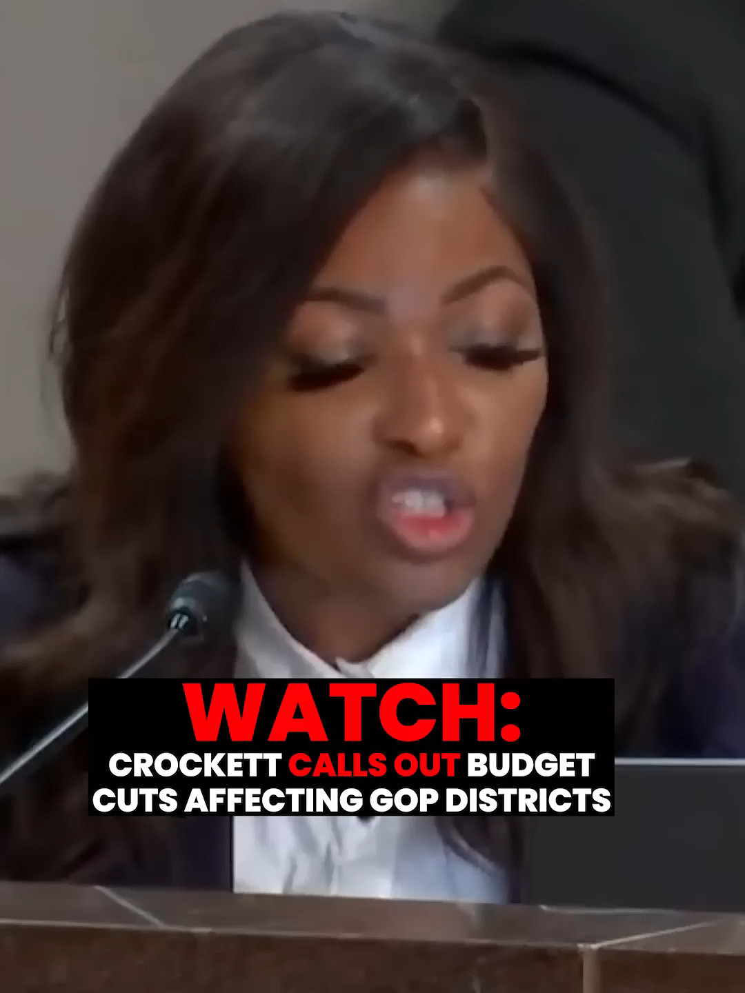 Jasmine Crockett Reads Off Impacts Of DOGE Cuts On Her GOP Colleagues Districts