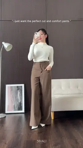we got you! elora pants ada yang baru lagii😍☝🏻 #SivaliFactory #IChooseCozy #outfitideas #stylingideas #inspooutfit #ootdinspo #pantsrecommendation #highwaistpants 